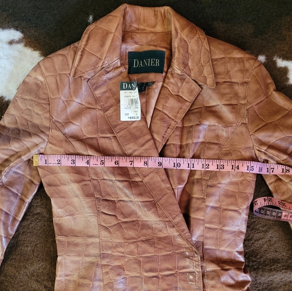 Danier Leather Jacket- Crocodile Skin Print - Picture 8 of 11